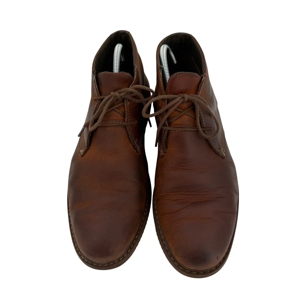 Timberland Larchmont Chukka Boots Brown Full Grain Leather Lace Up Mens 9.5